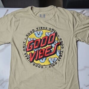 Good Vibes Kids Short Sleeve Tee - Tan